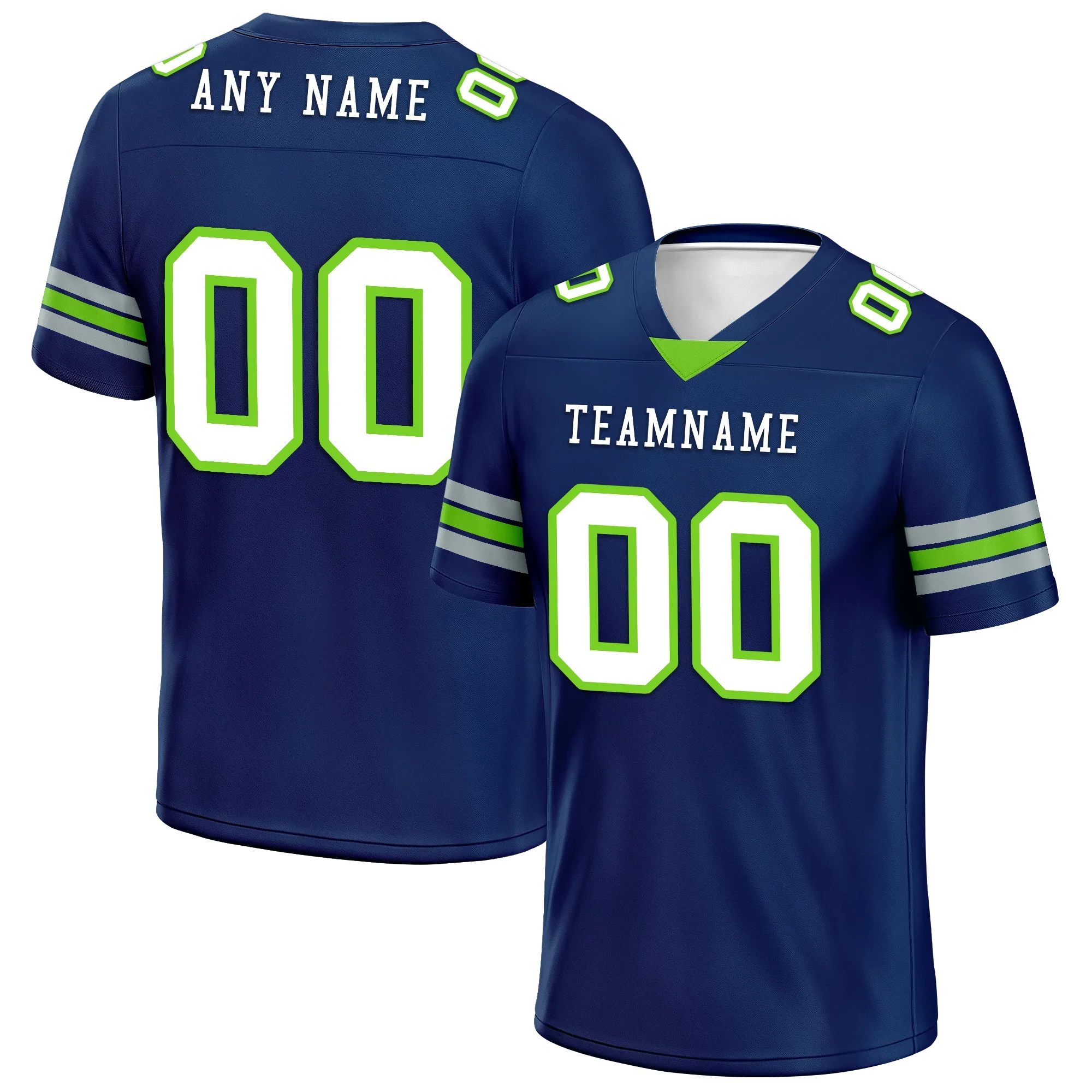 Custom Blue Classic Style Personalized Authentic Football Jersey FBJ02-bd0a70ad - Coolcustomize