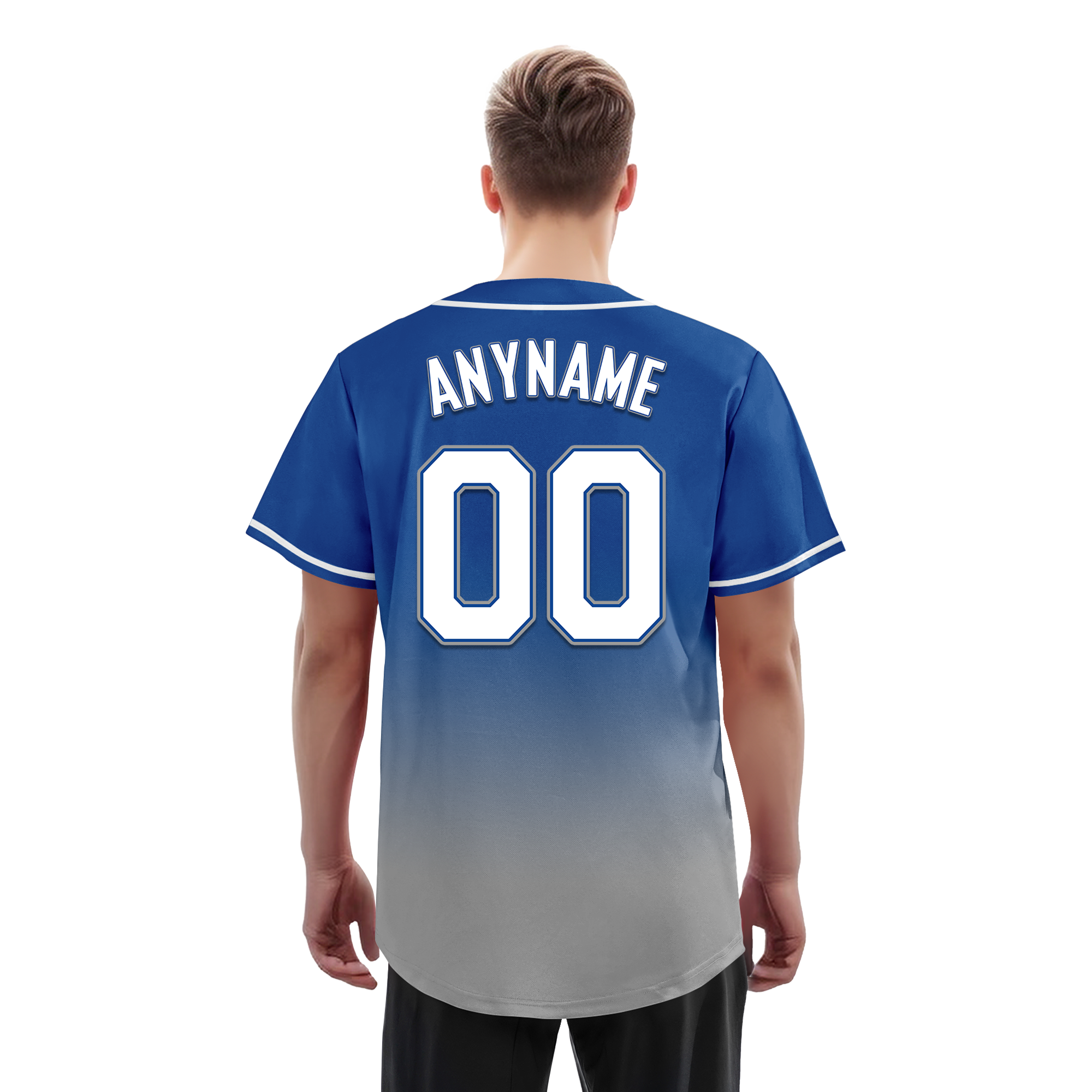 Custom Blue Grey Fade Fashion Personalized Authentic Baseball Jersey BSBJ01-D0a70bf - Coolcustomize