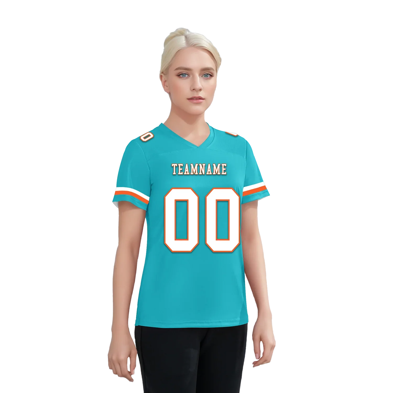 Custom Cyan Classic Style Personalized Authentic Football Jersey FBJ02-bd0a70ba - Coolcustomize