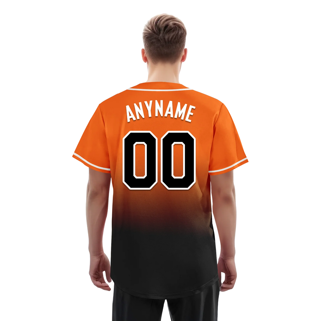 Custom Orange Black Fade Fashion Personalized Authentic Baseball Jersey BSBJ01-D0a70c7 - Coolcustomize