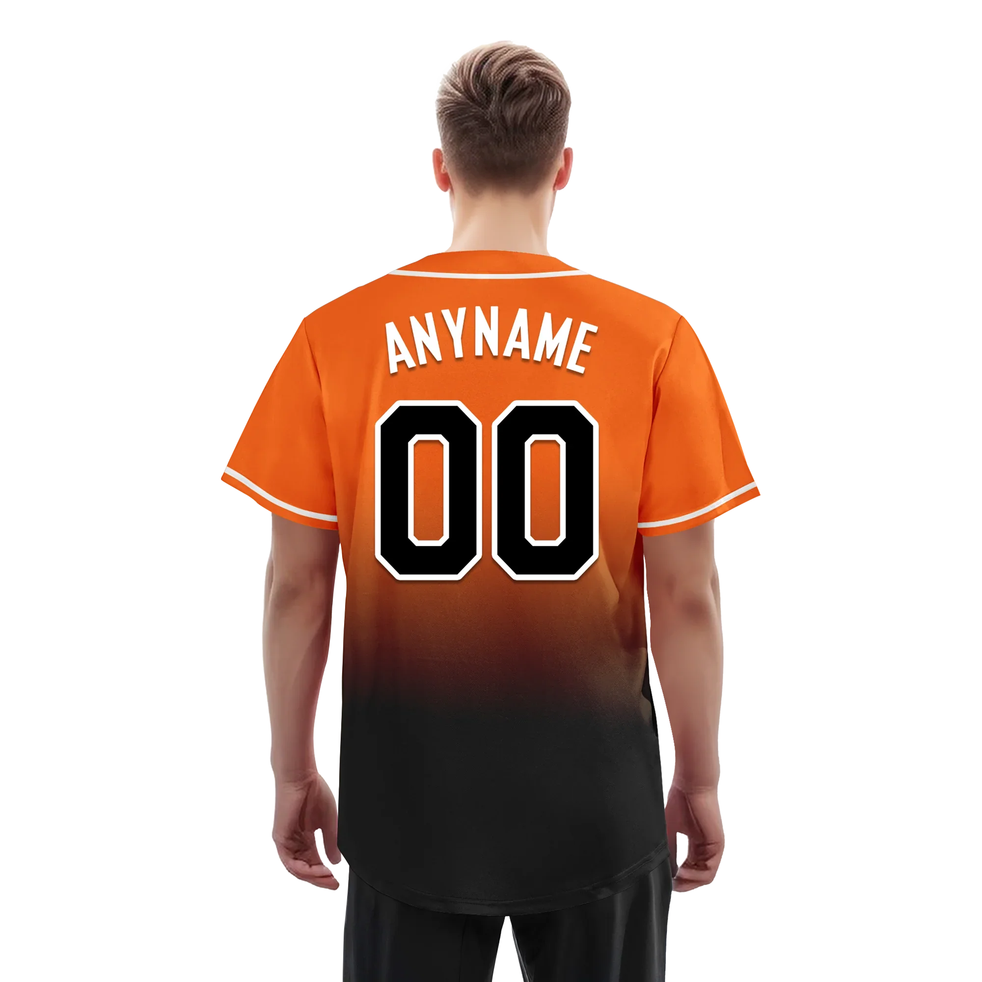 Custom Orange Black Fade Fashion Personalized Authentic Baseball Jersey BSBJ01-D0a70c7 - Coolcustomize