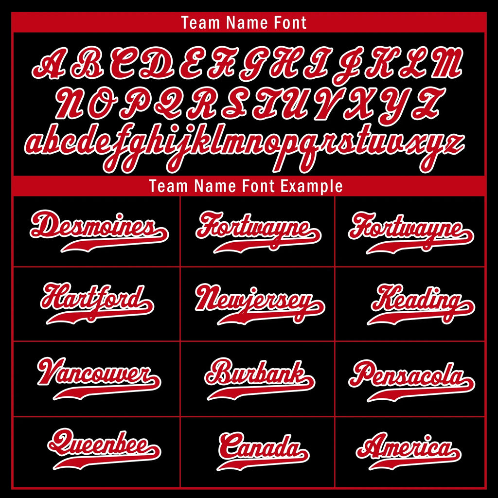 Custom Black Classic Style Red Personalized Authentic Baseball Jersey BSBJ01-bd0faae - Coolcustomize