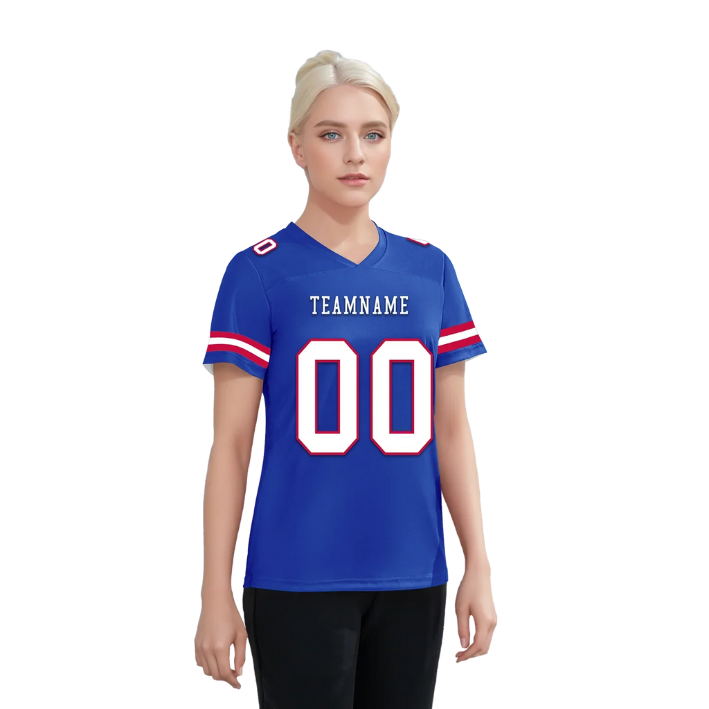 Custom Blue Classic Style Personalized Authentic Football Jersey FBJ02-bd0a70ca - Coolcustomize