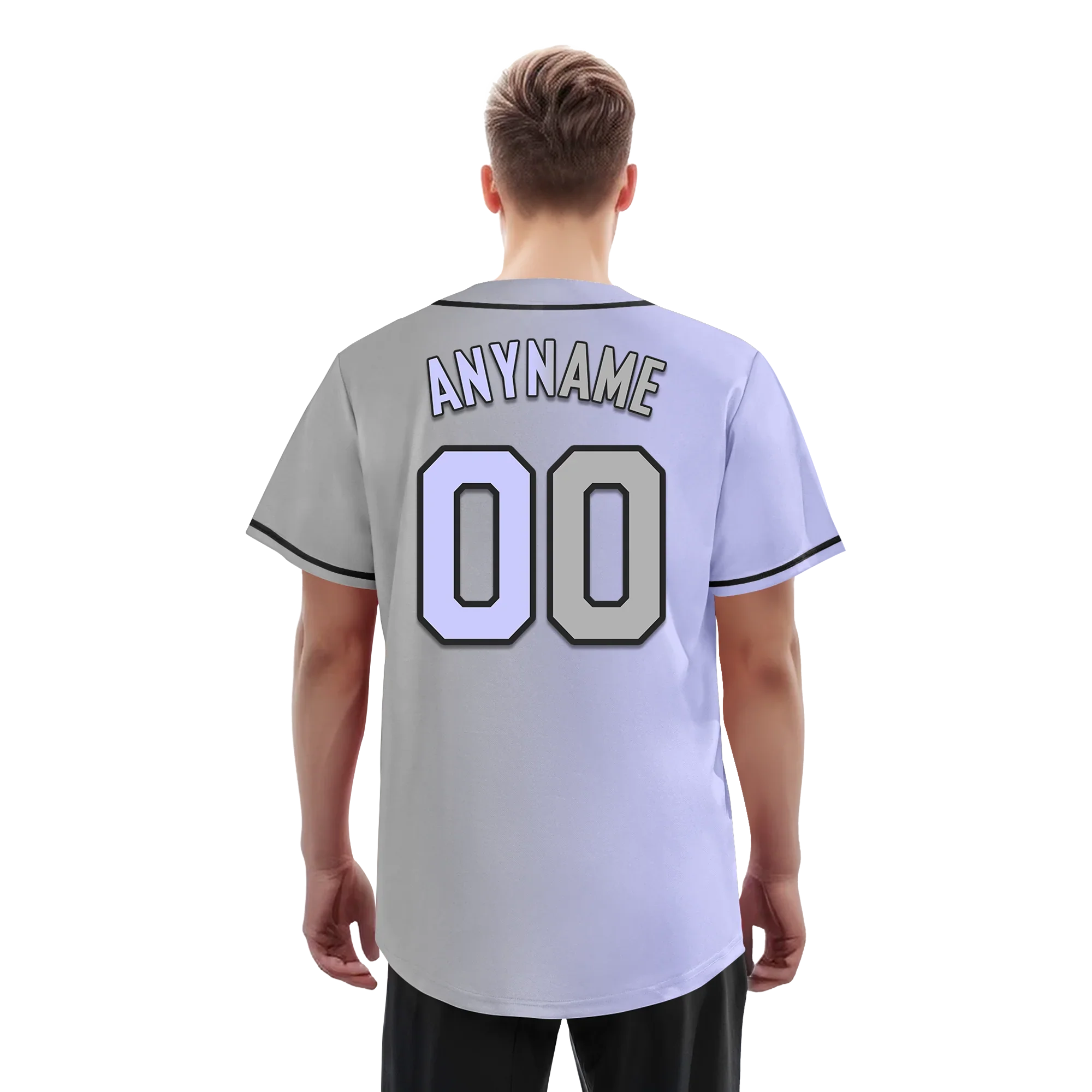Custom Purple Grey Gradient Fashion Personalized Authentic Baseball Jersey BSBJ01-D0a7a0f - Coolcustomize
