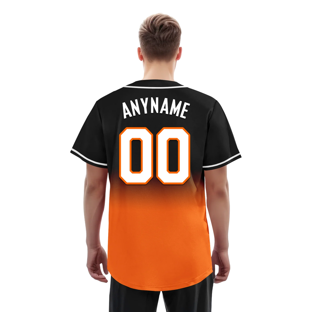 Custom Black Orange Fade Fashion Personalized Authentic Baseball Jersey BSBJ01-D0a70ce - Coolcustomize