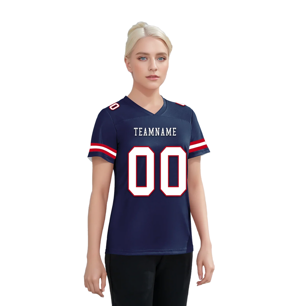 Custom Blue Classic Style Personalized Authentic Football Jersey FBJ02-bd0a70b0 - Coolcustomize