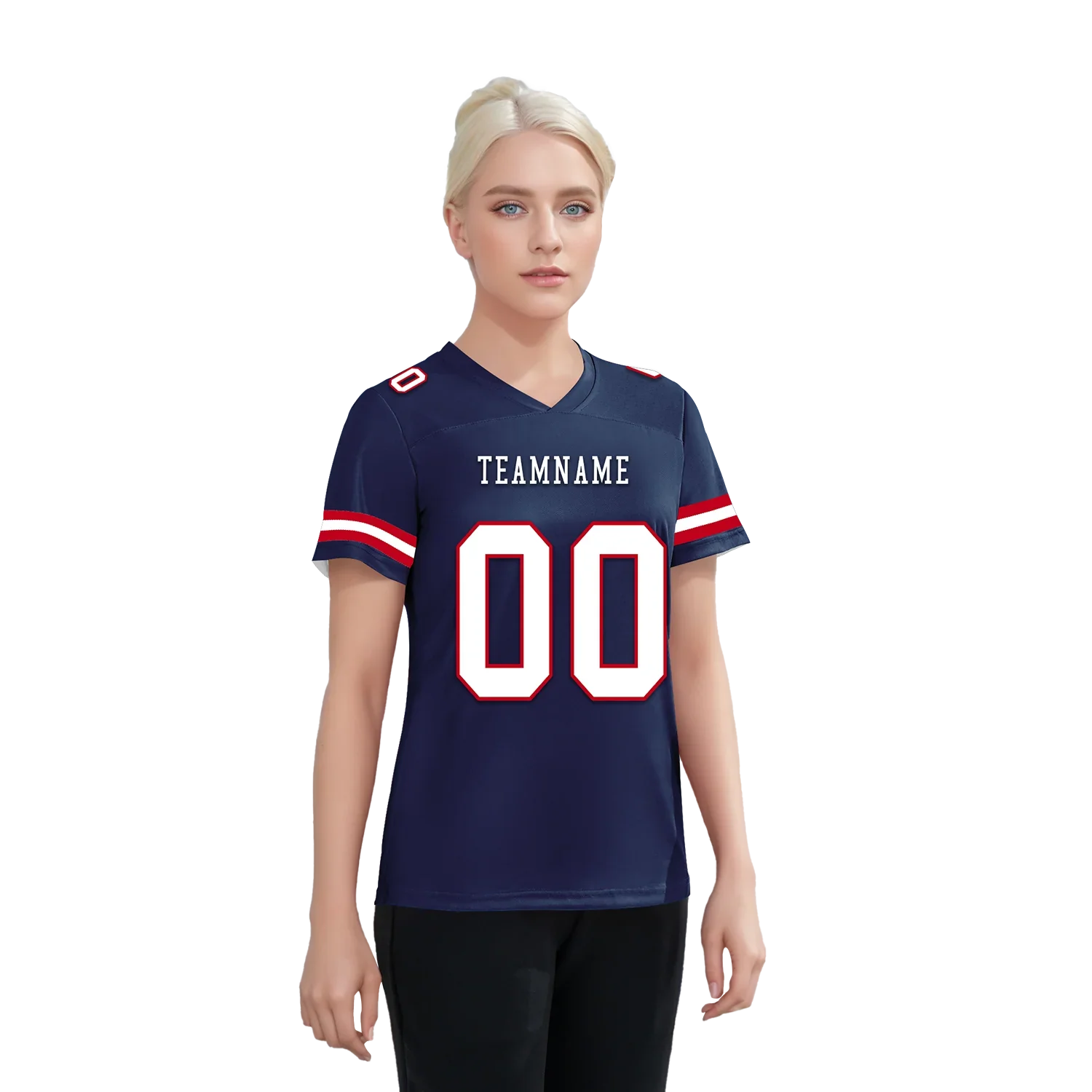 Custom Blue Classic Style Personalized Authentic Football Jersey FBJ02-bd0a70b0 - Coolcustomize