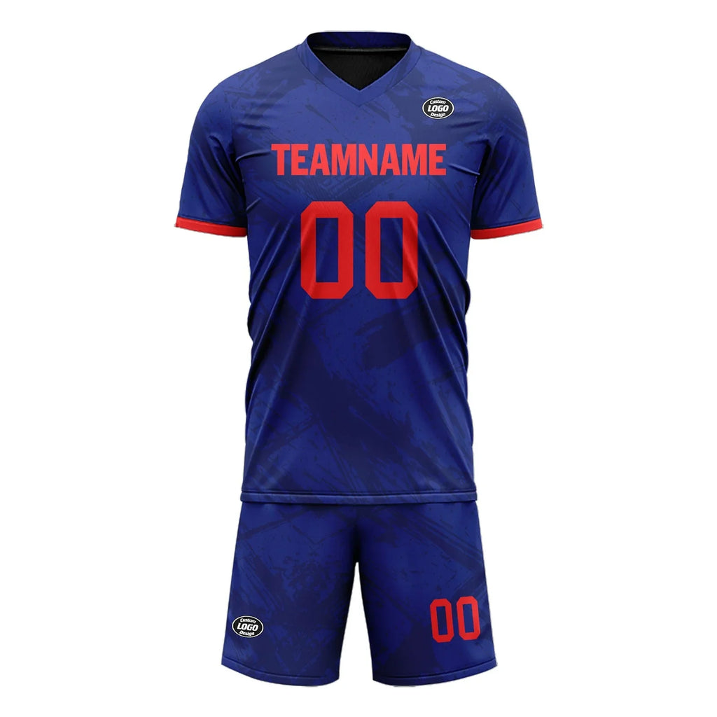 Custom Blue Soccer Sets Jersey Personalized SCJ101-D28037 - Coolcustomize