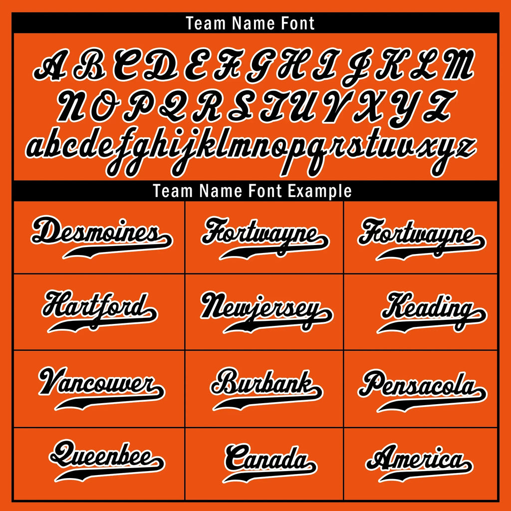 Custom Orange Black Classic Style Black Personalized Authentic Baseball Jersey BSBJ01-bd0fa0a - Coolcustomize