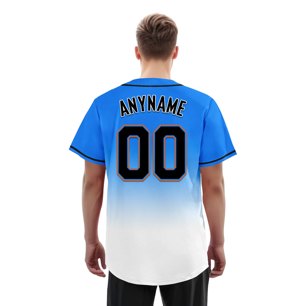Custom Blue White Fade Fashion Personalized Authentic Baseball Jersey BSBJ01-D0a70ef - Coolcustomize
