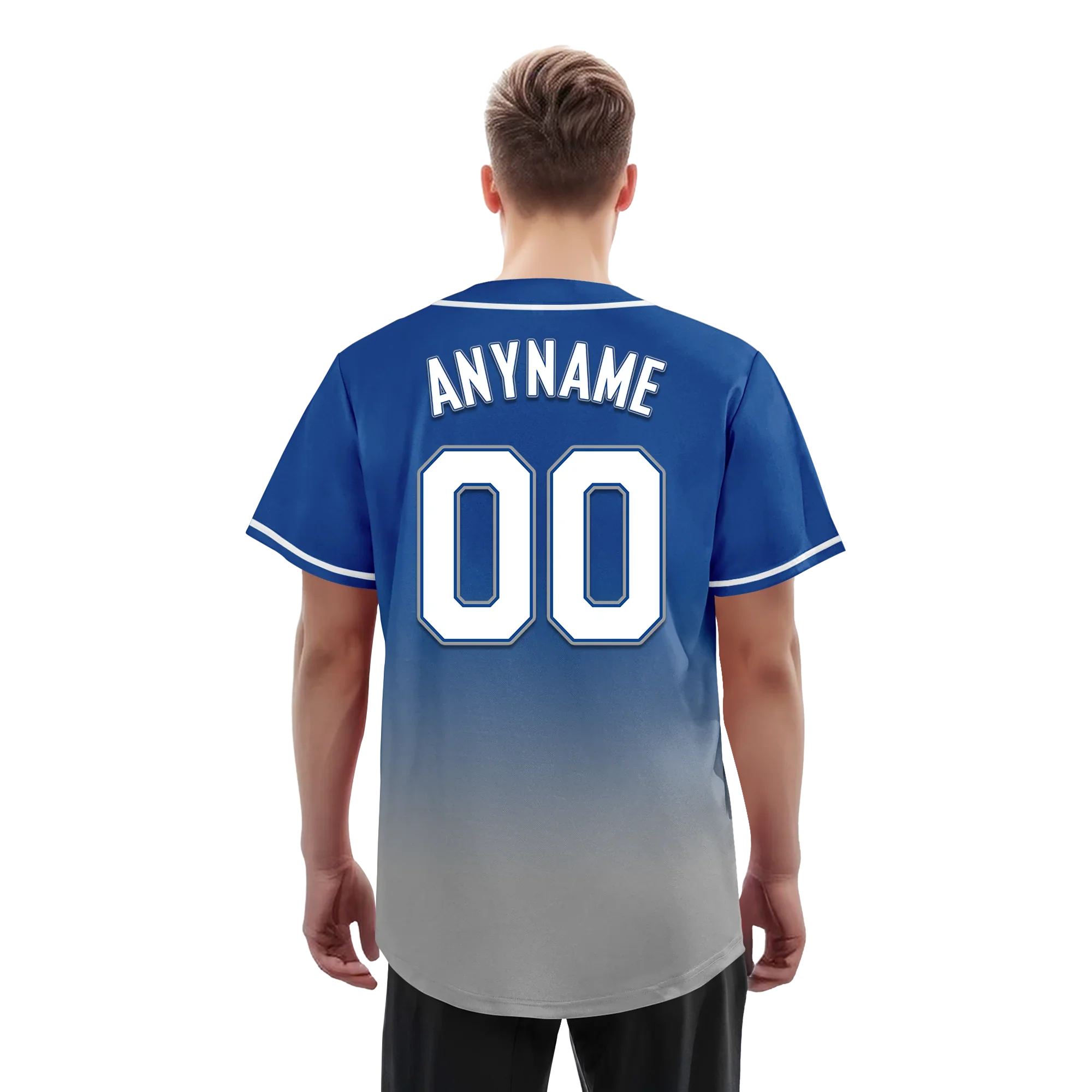 Custom Blue Grey Fade Fashion Personalized Authentic Baseball Jersey BSBJ01-D0a70bf - Coolcustomize