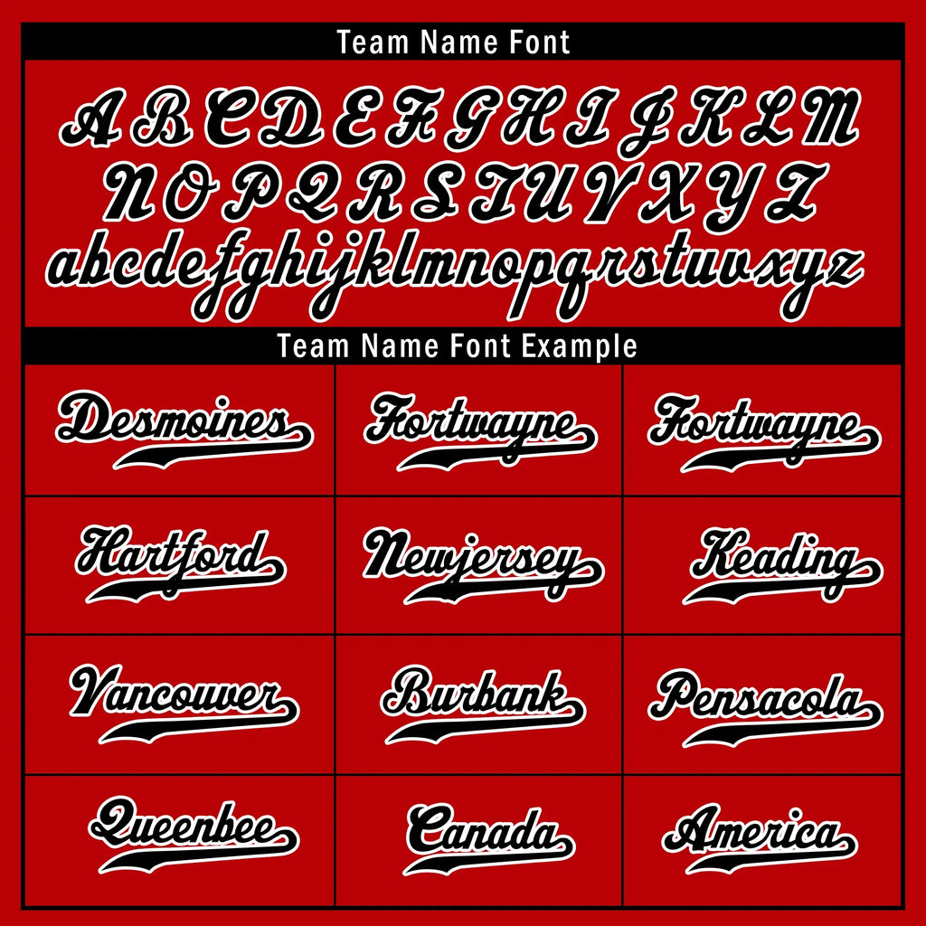 Custom Red Classic Style Black Personalized Authentic Baseball Jersey BSBJ01-bd0fa09 - Coolcustomize
