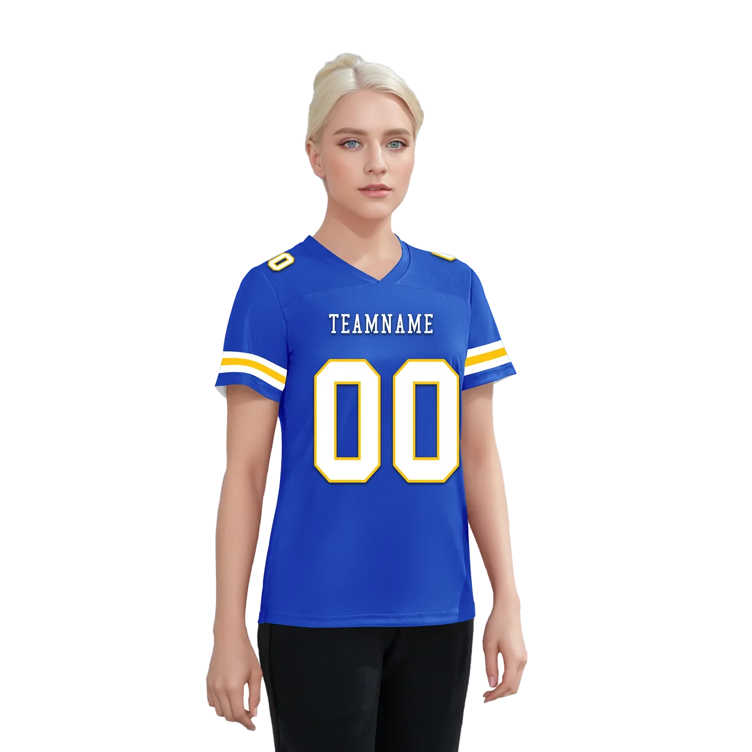 Custom Blue Classic Style Personalized Authentic Football Jersey FBJ02-bd0a70bb - Coolcustomize