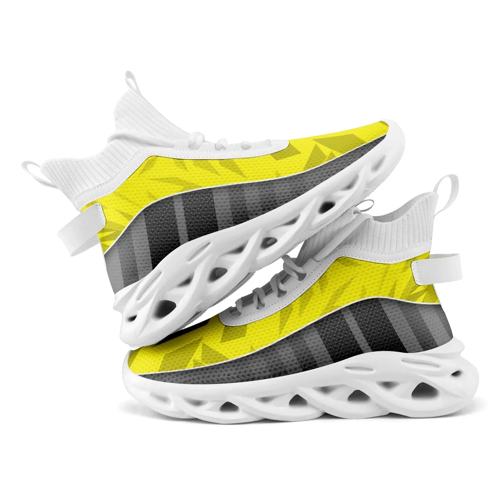 Custom Gray Yellow Maxsoul Shoes Personalized Sneaker FN029A-D020158-9 - Coolcustomize