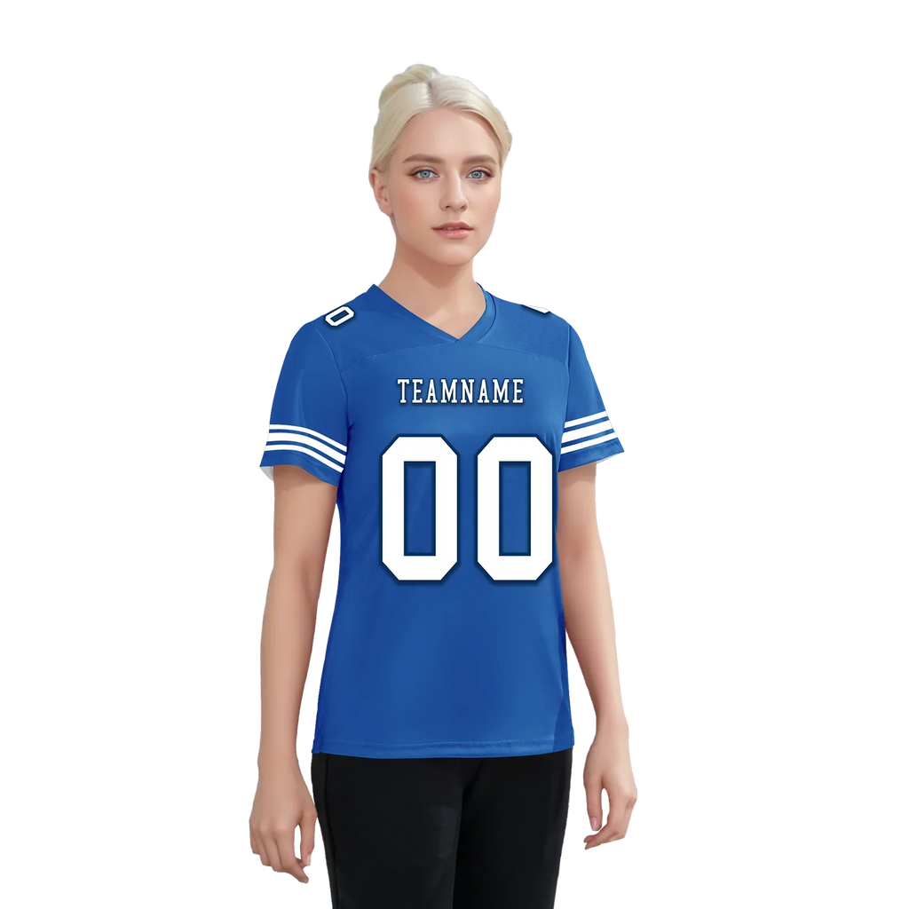 Custom Blue Classic Style Personalized Authentic Football Jersey FBJ02-bd0a700f - Coolcustomize