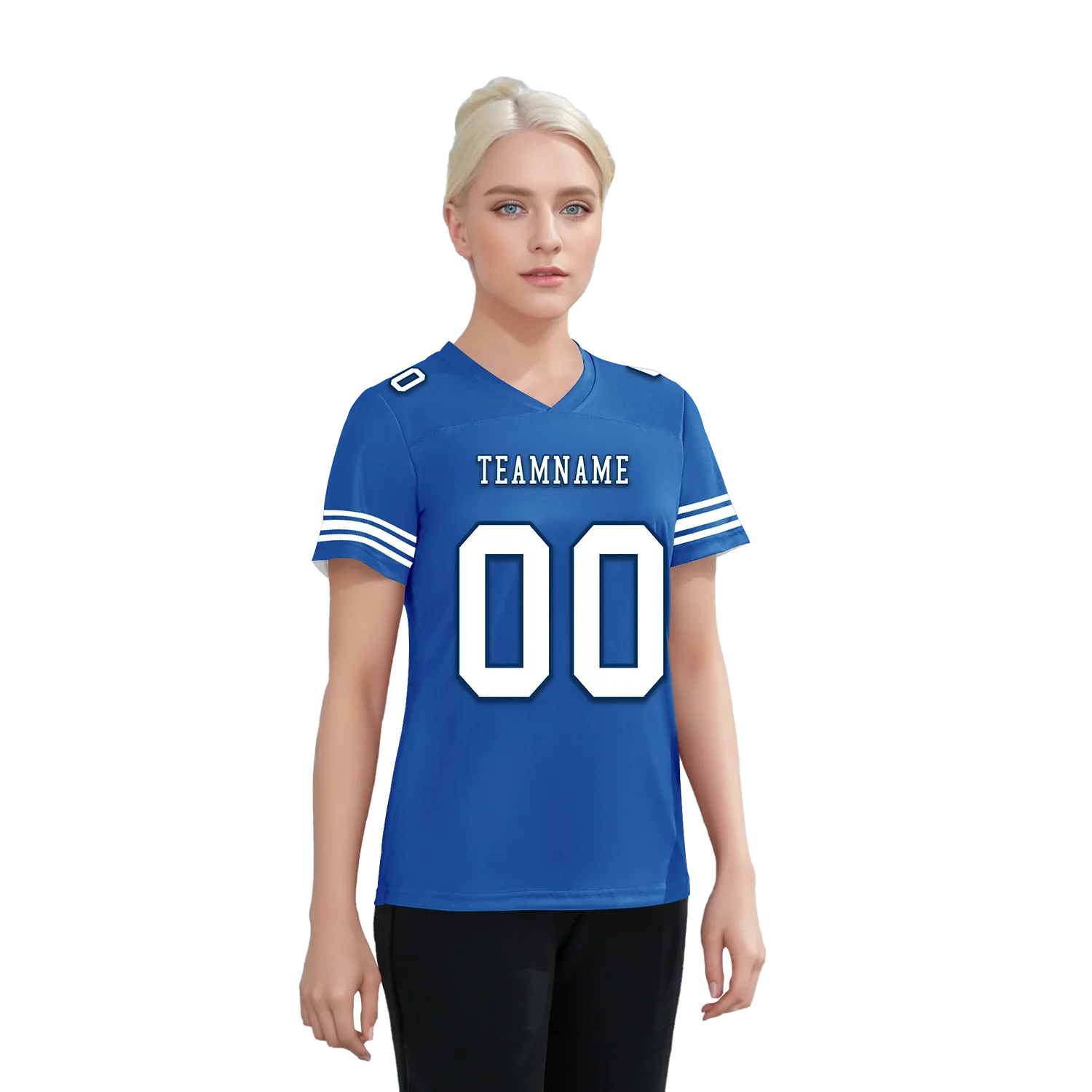 Custom Blue Classic Style Personalized Authentic Football Jersey FBJ02-bd0a700f - Coolcustomize