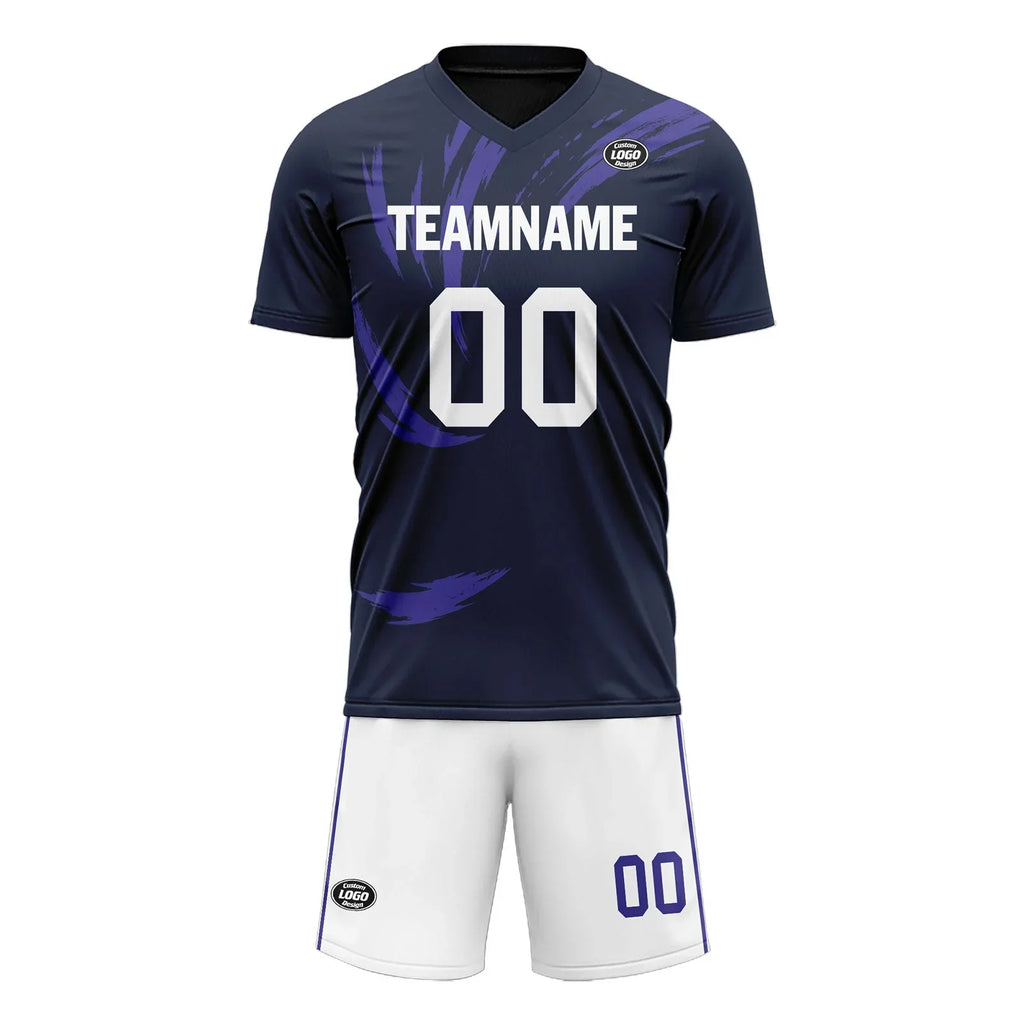 Custom Blue Purple Soccer Sets Jersey Personalized SCJ101-D28017 - Coolcustomize