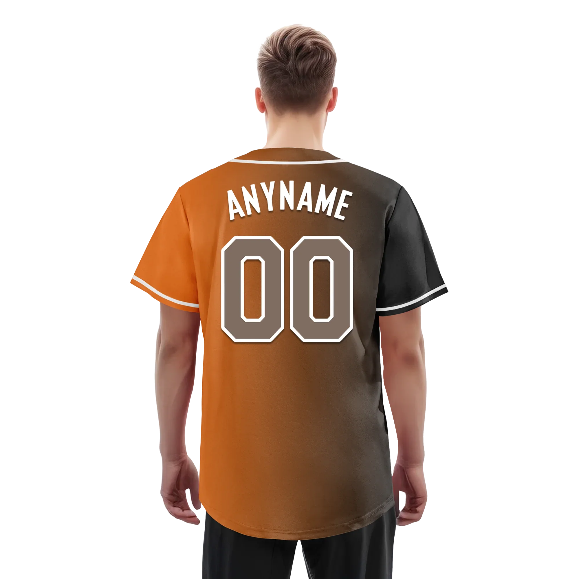 Custom Grey Orange Gradient Fashion Personalized Authentic Baseball Jersey BSBJ01-D0a7097 - Coolcustomize
