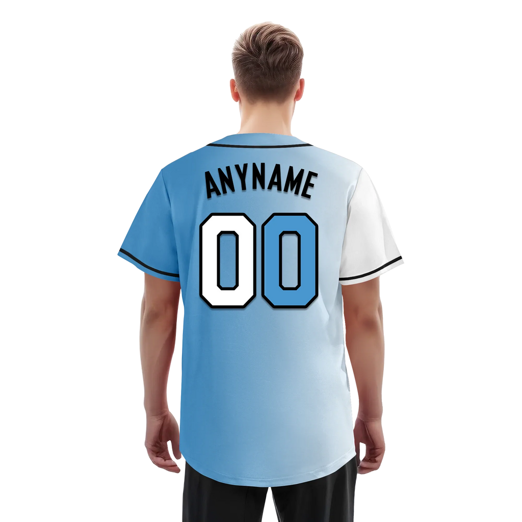 Custom White Blue Gradient Fashion Personalized Authentic Baseball Jersey BSBJ01-D0a7aaa - Coolcustomize