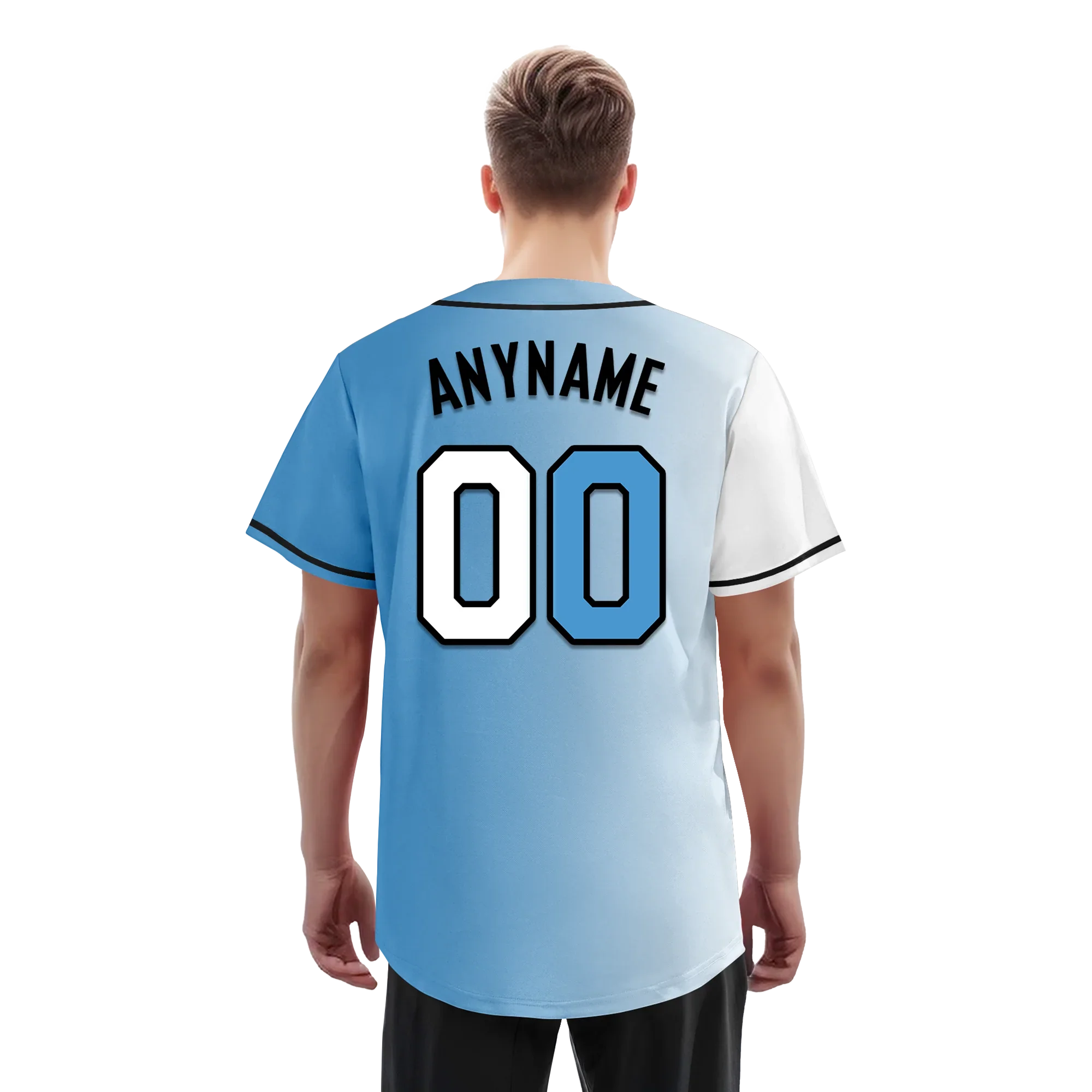 Custom White Blue Gradient Fashion Personalized Authentic Baseball Jersey BSBJ01-D0a7aaa - Coolcustomize