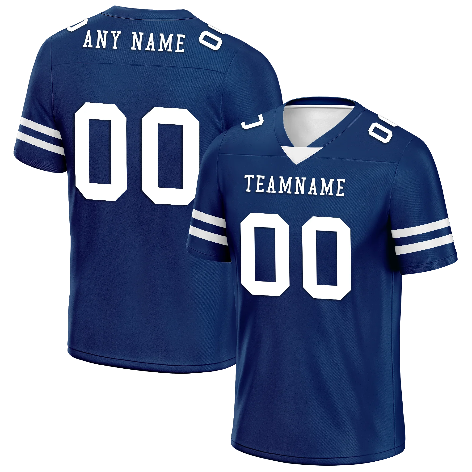 Custom Blue Classic Style Personalized Authentic Football Jersey FBJ02-bd0a70bf - Coolcustomize