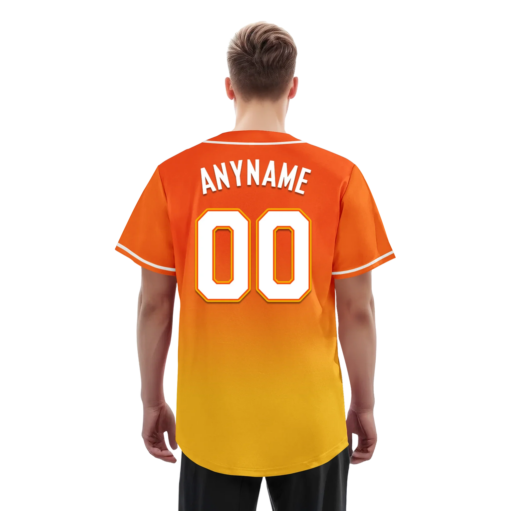 Custom Yellow Orange Fade Fashion Personalized Authentic Baseball Jersey BSBJ01-D0a70c8 - Coolcustomize