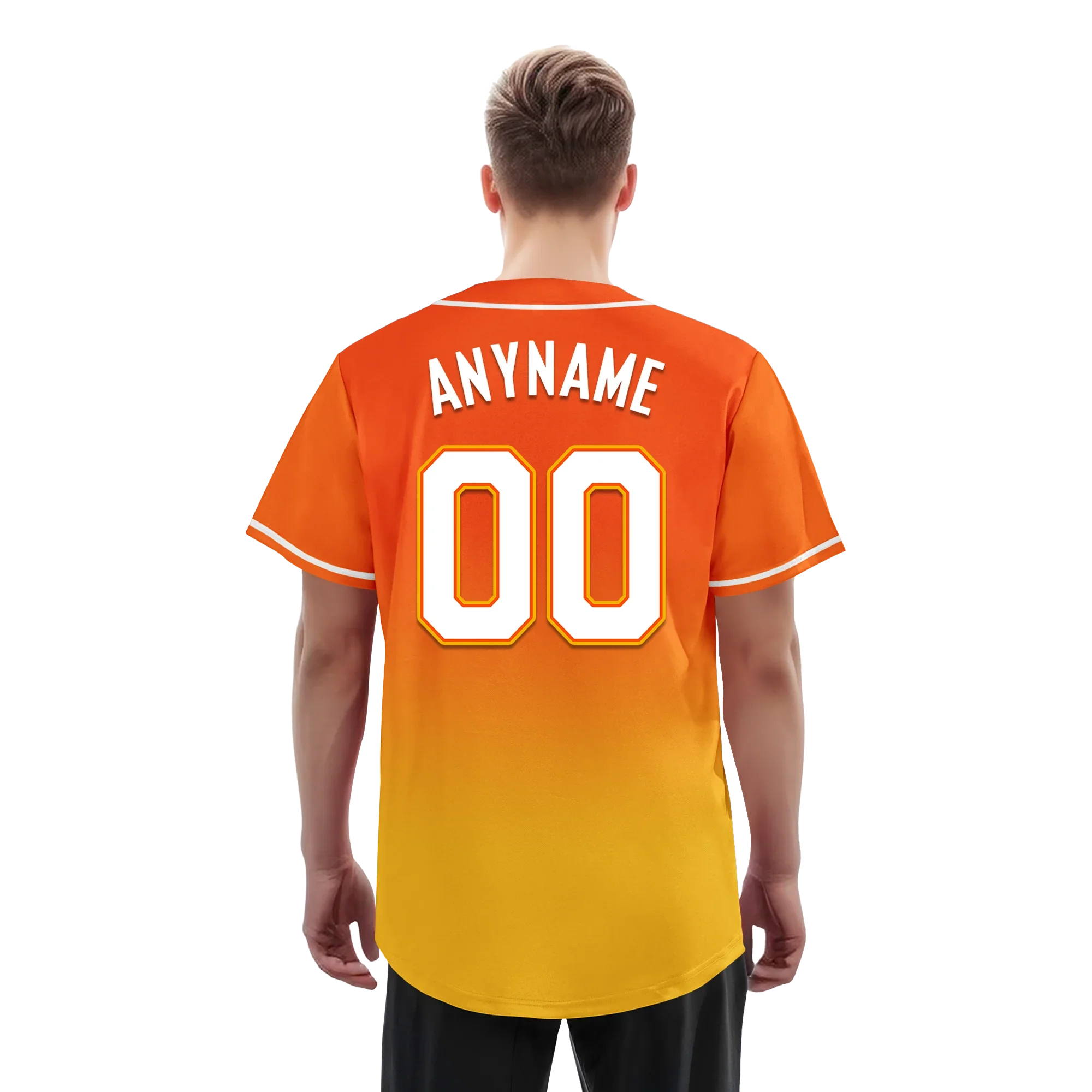 Custom Yellow Orange Fade Fashion Personalized Authentic Baseball Jersey BSBJ01-D0a70c8 - Coolcustomize
