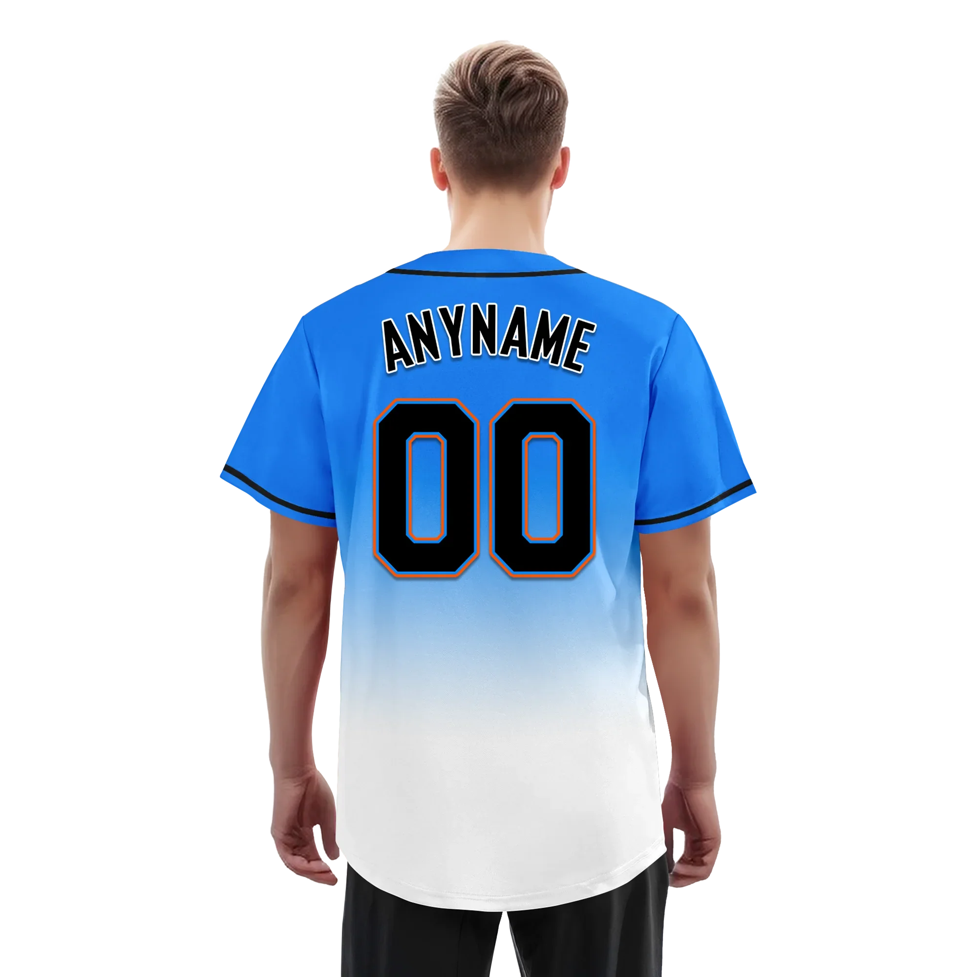 Custom Blue White Fade Fashion Personalized Authentic Baseball Jersey BSBJ01-D0a70ef - Coolcustomize