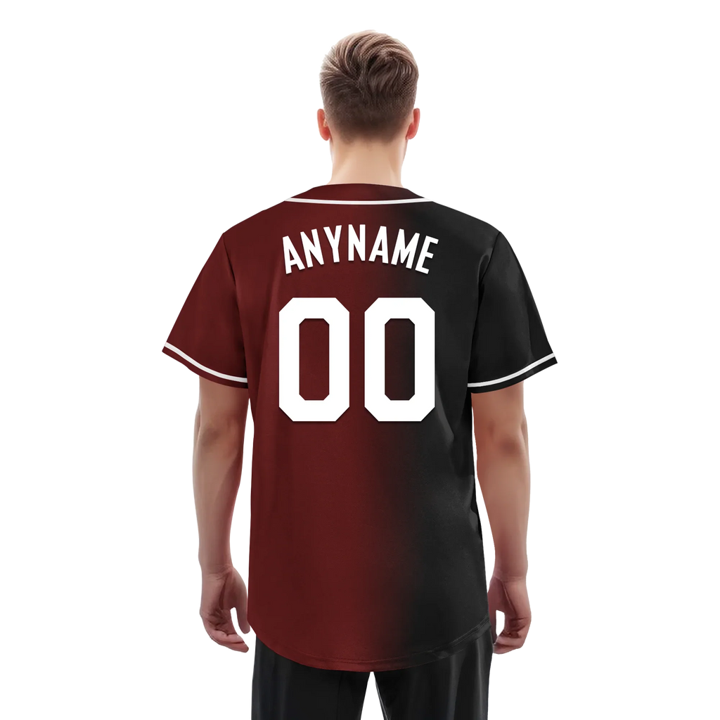 Custom Black Red Gradient Fashion Personalized Authentic Baseball Jersey BSBJ01-D0a7aae - Coolcustomize