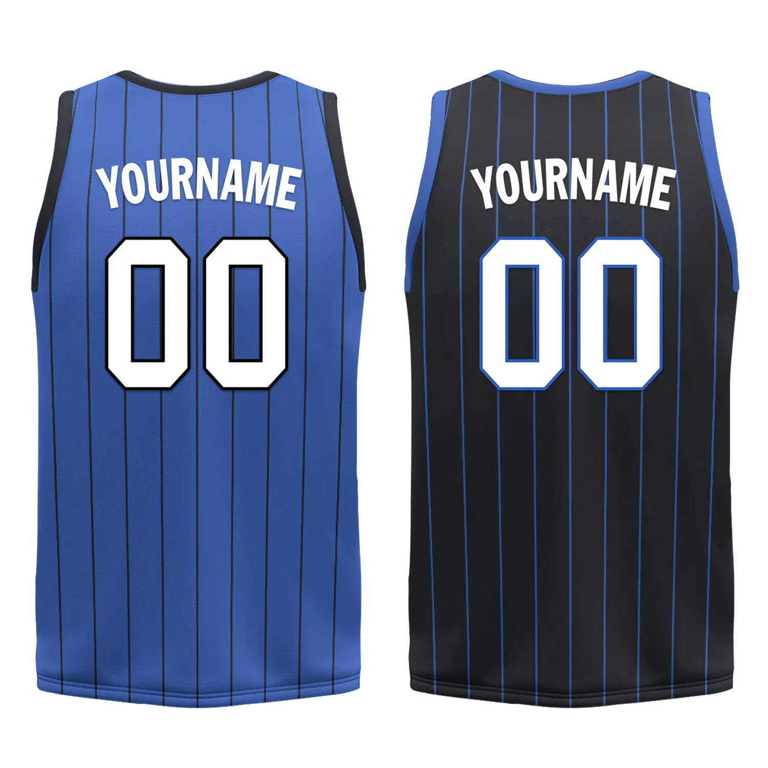 Custom Blue Black Classic Style Reversible Basketball Uniform Personalized COOLMAX BBJR-D017055 - Coolcustomize