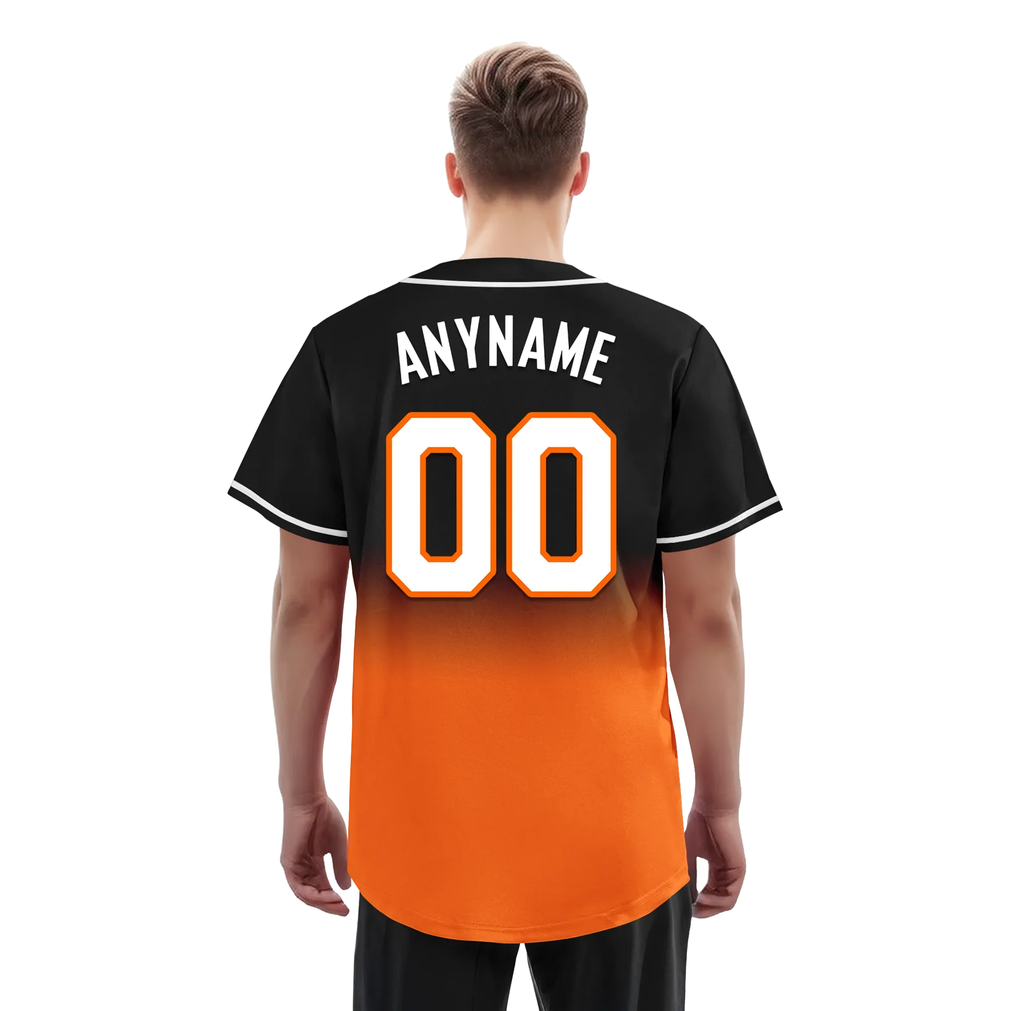 Custom Black Orange Fade Fashion Personalized Authentic Baseball Jersey BSBJ01-D0a70ce - Coolcustomize