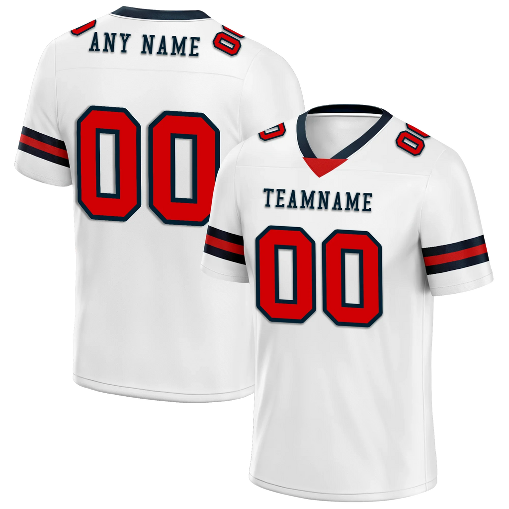 Custom White Classic Style Personalized Authentic Football Jersey FBJ02-bd0a70b7 - Coolcustomize