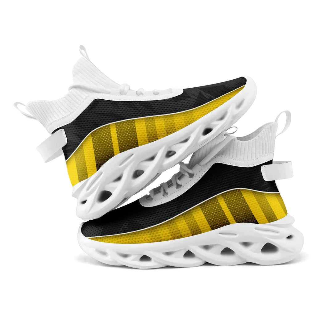 Custom Black Yellow Maxsoul Shoes Personalized Sneaker FN029A-D020158-7 - Coolcustomize