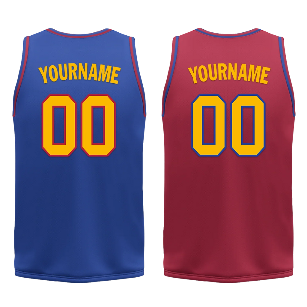 Custom Blue Red Classic Style Reversible Basketball Uniform Personalized Ordinary BBJR-D017029 - Coolcustomize