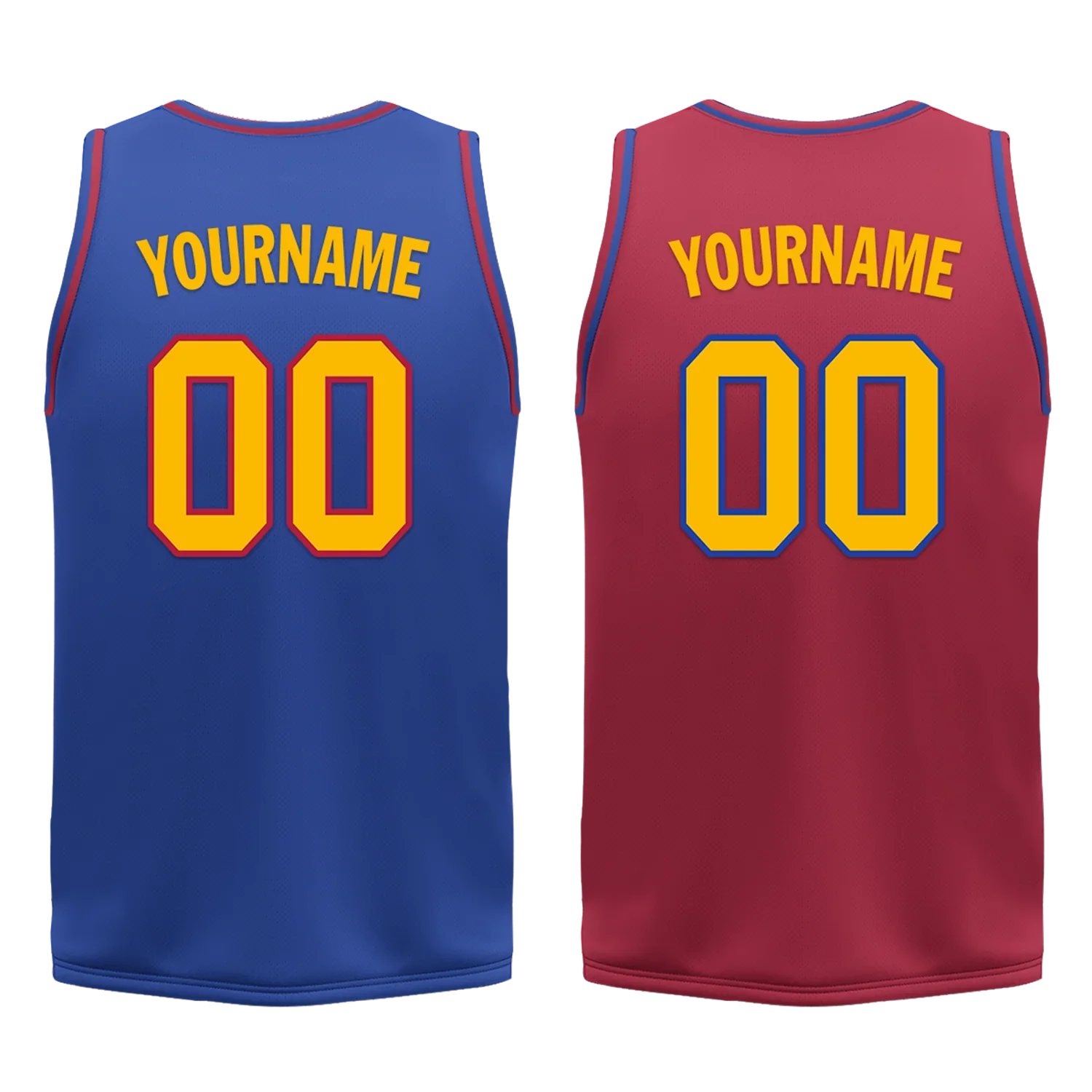 Custom Blue Red Classic Style Reversible Basketball Uniform Personalized Ordinary BBJR-D017029 - Coolcustomize