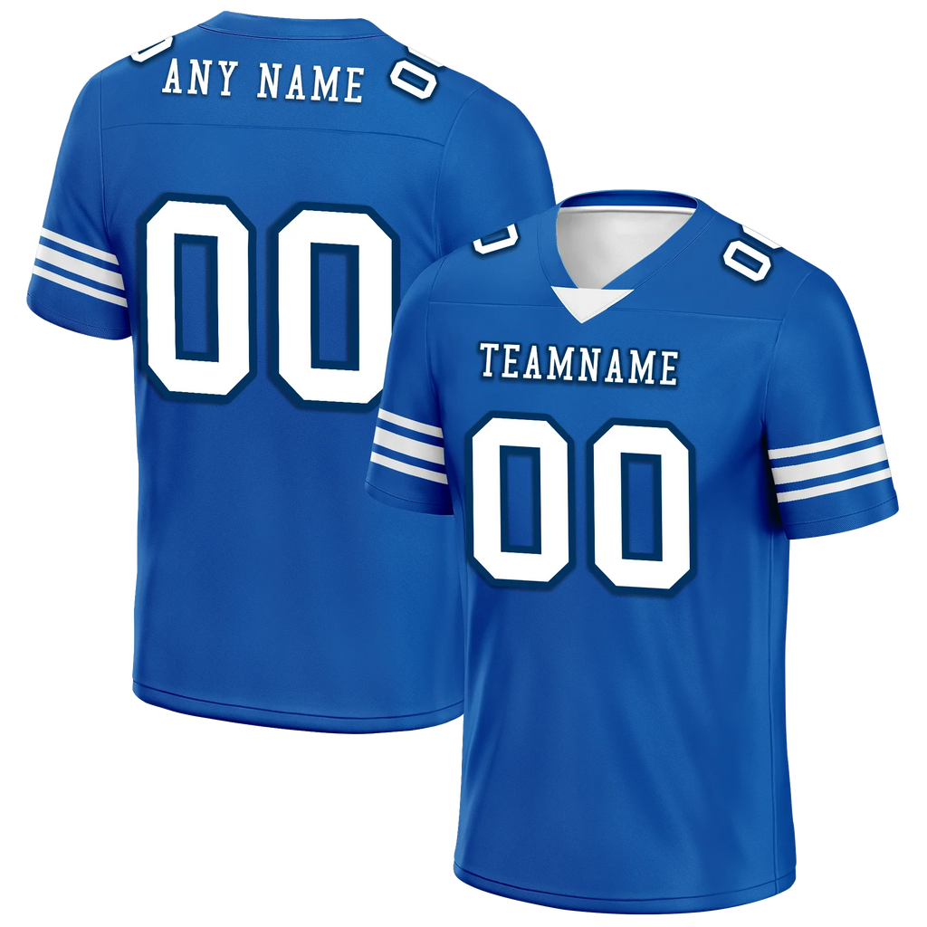 Custom Blue Classic Style Personalized Authentic Football Jersey FBJ02-bd0a700f - Coolcustomize