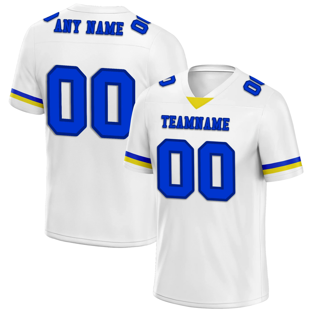 Custom White Classic Style Personalized Authentic Football Jersey FBJ02-bd0a7008 - Coolcustomize