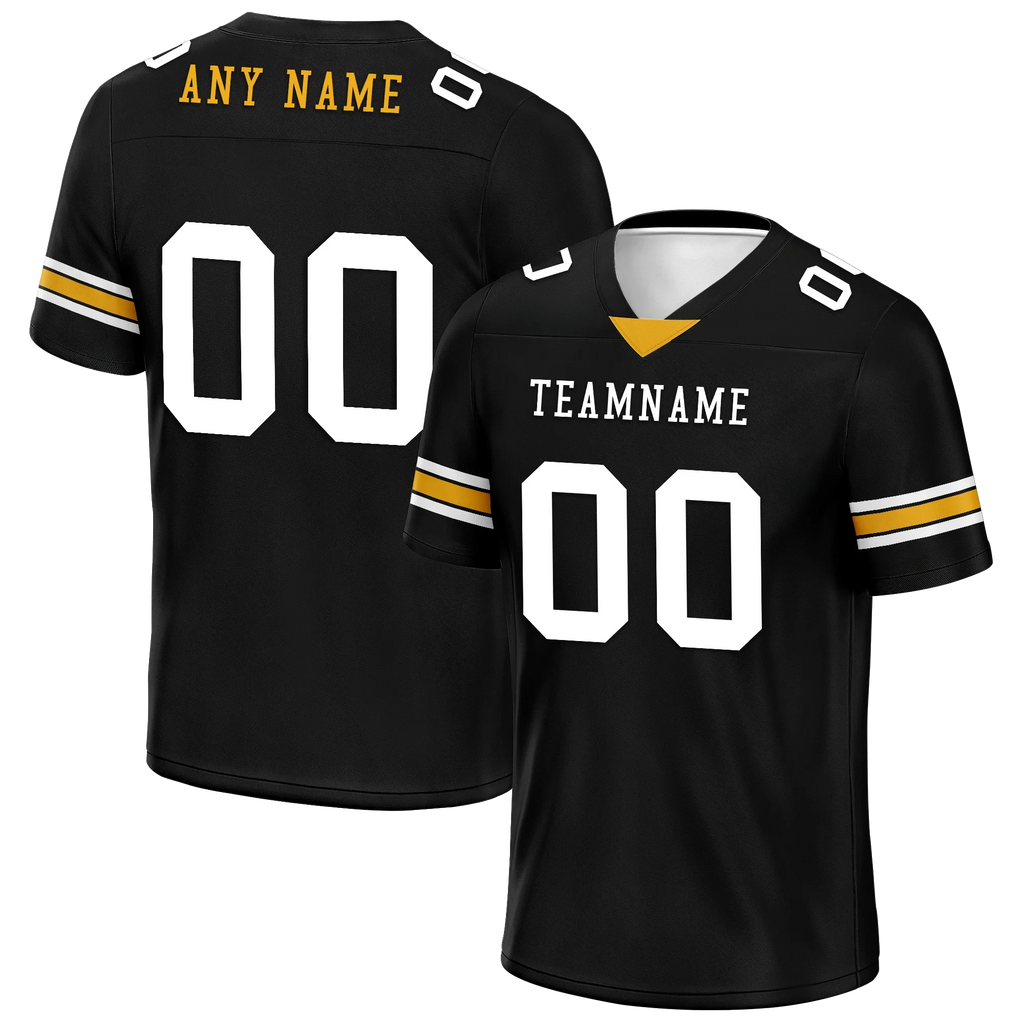 Custom Black Classic Style Personalized Authentic Football Jersey FBJ02-bd0a70a8 - Coolcustomize