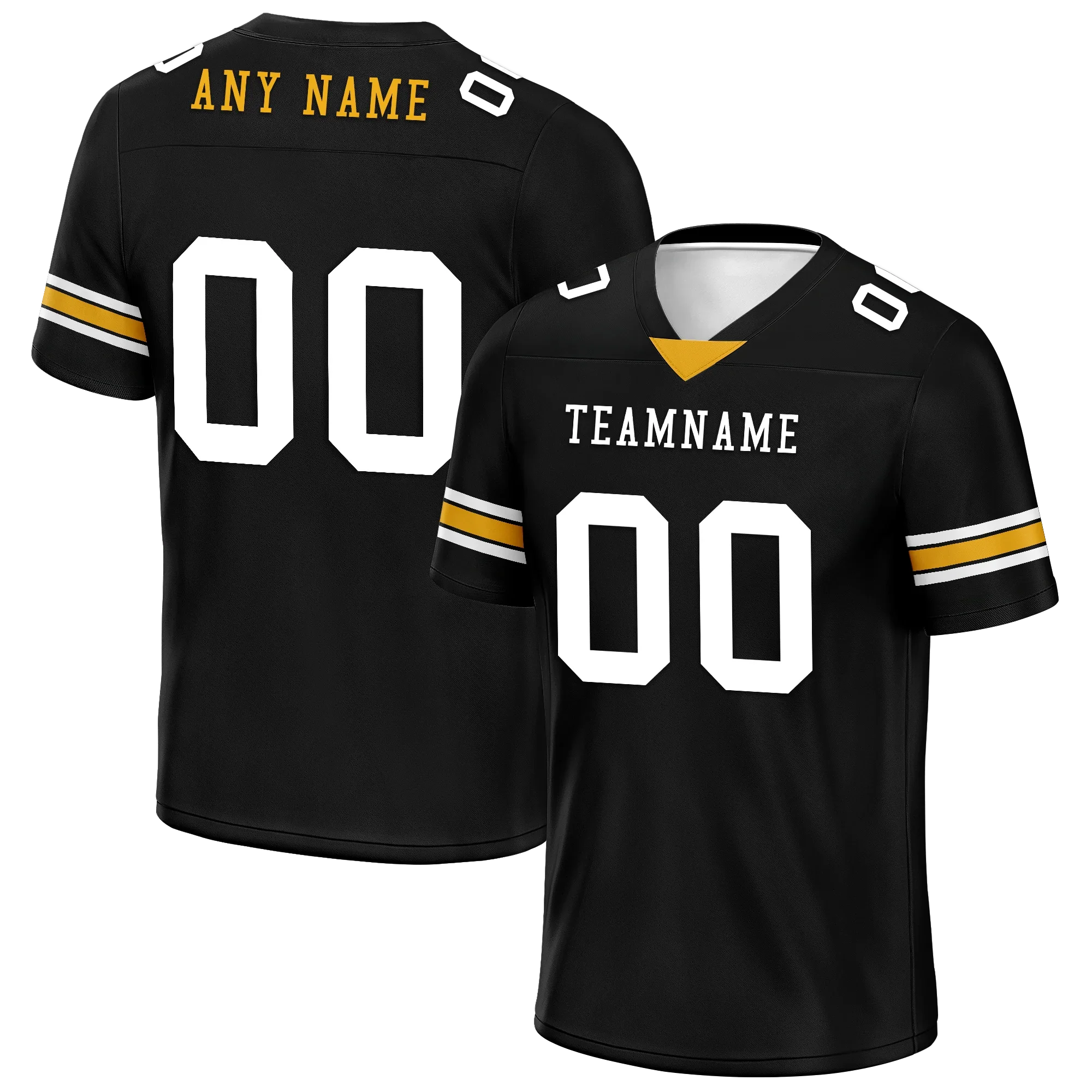 Custom Black Classic Style Personalized Authentic Football Jersey FBJ02-bd0a70a8 - Coolcustomize