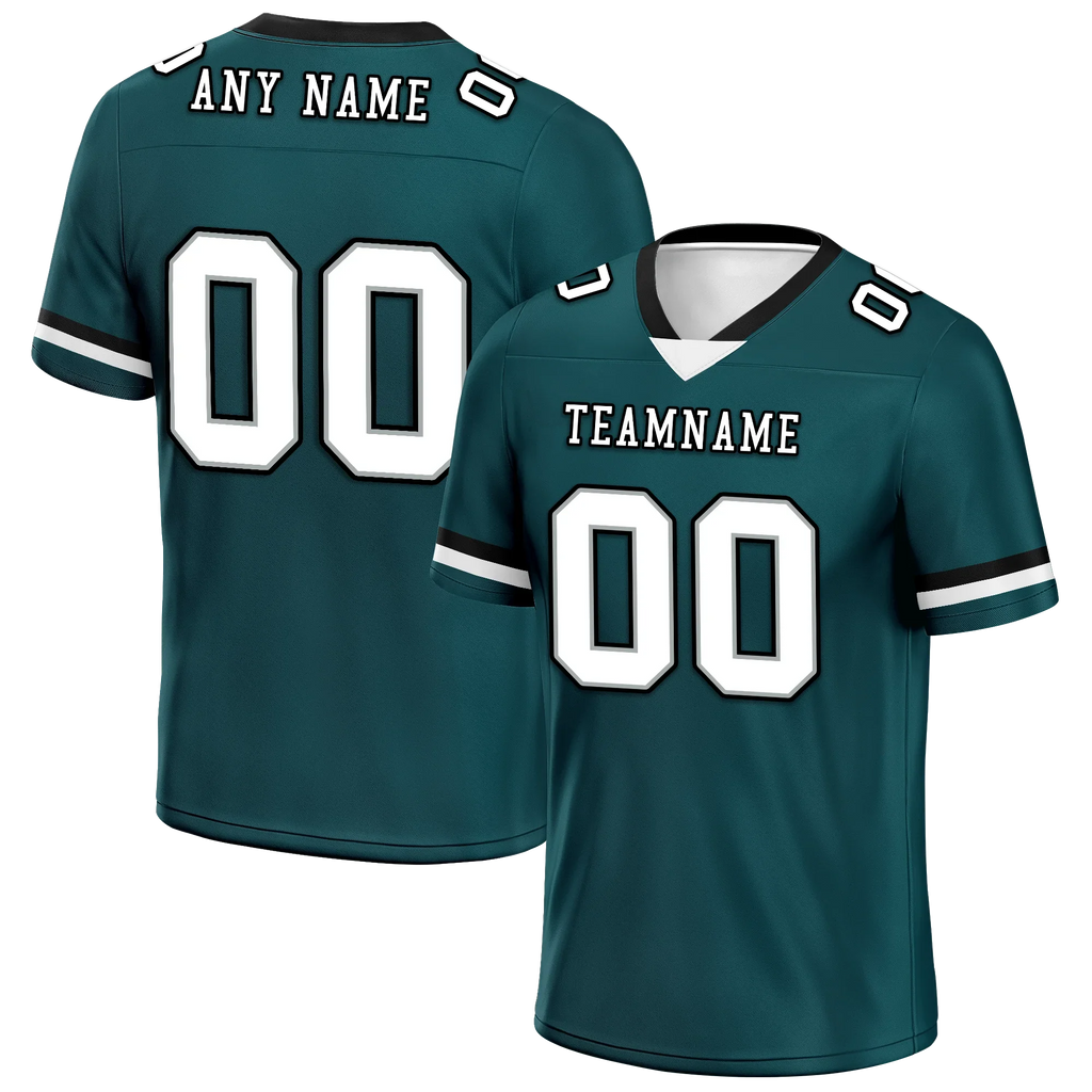 Custom Cyan Classic Style Personalized Authentic Football Jersey FBJ02-bd0a70ab - Coolcustomize