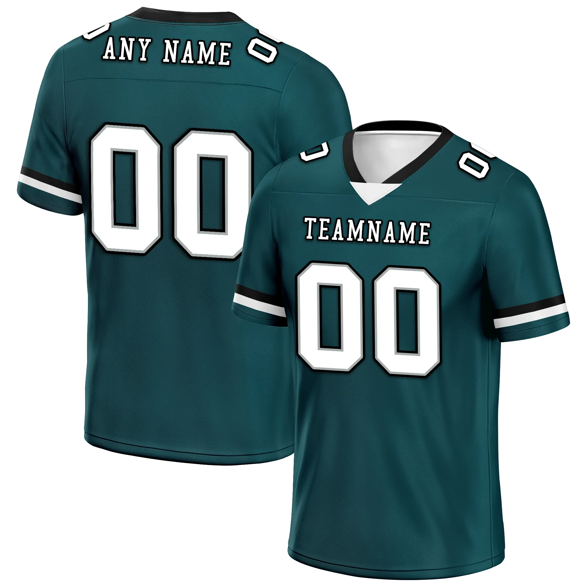 Custom Cyan Classic Style Personalized Authentic Football Jersey FBJ02-bd0a70ab - Coolcustomize