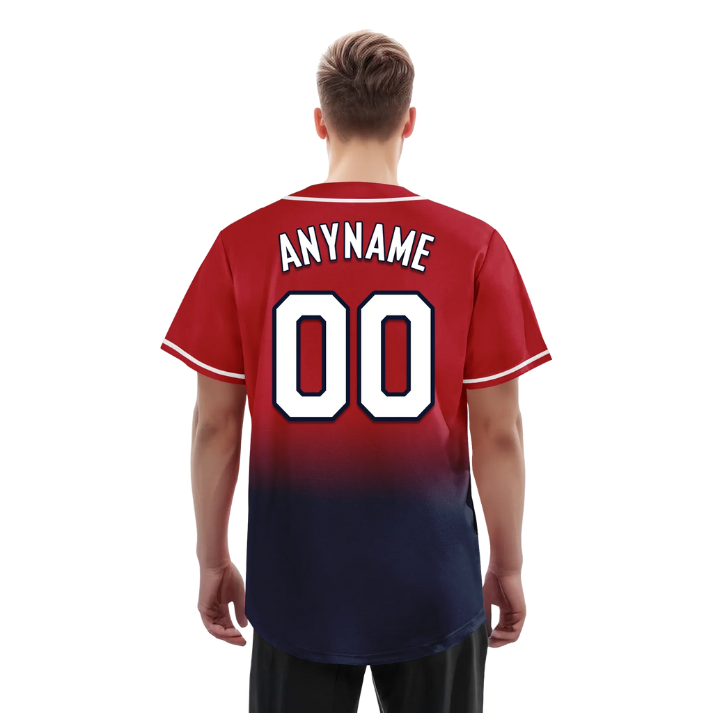 Custom Red Blue Fade Fashion Personalized Authentic Baseball Jersey BSBJ01-D0a70bc - Coolcustomize