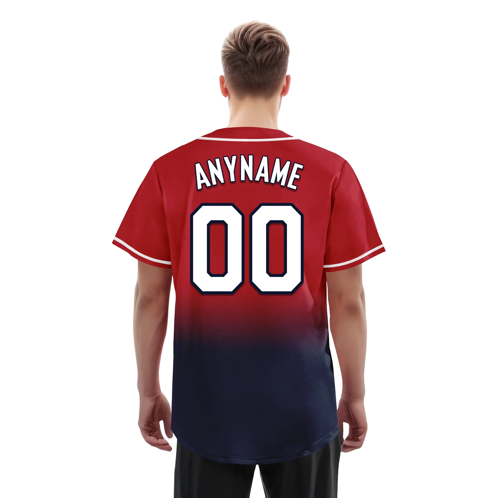 Custom Red Blue Fade Fashion Personalized Authentic Baseball Jersey BSBJ01-D0a70bc - Coolcustomize