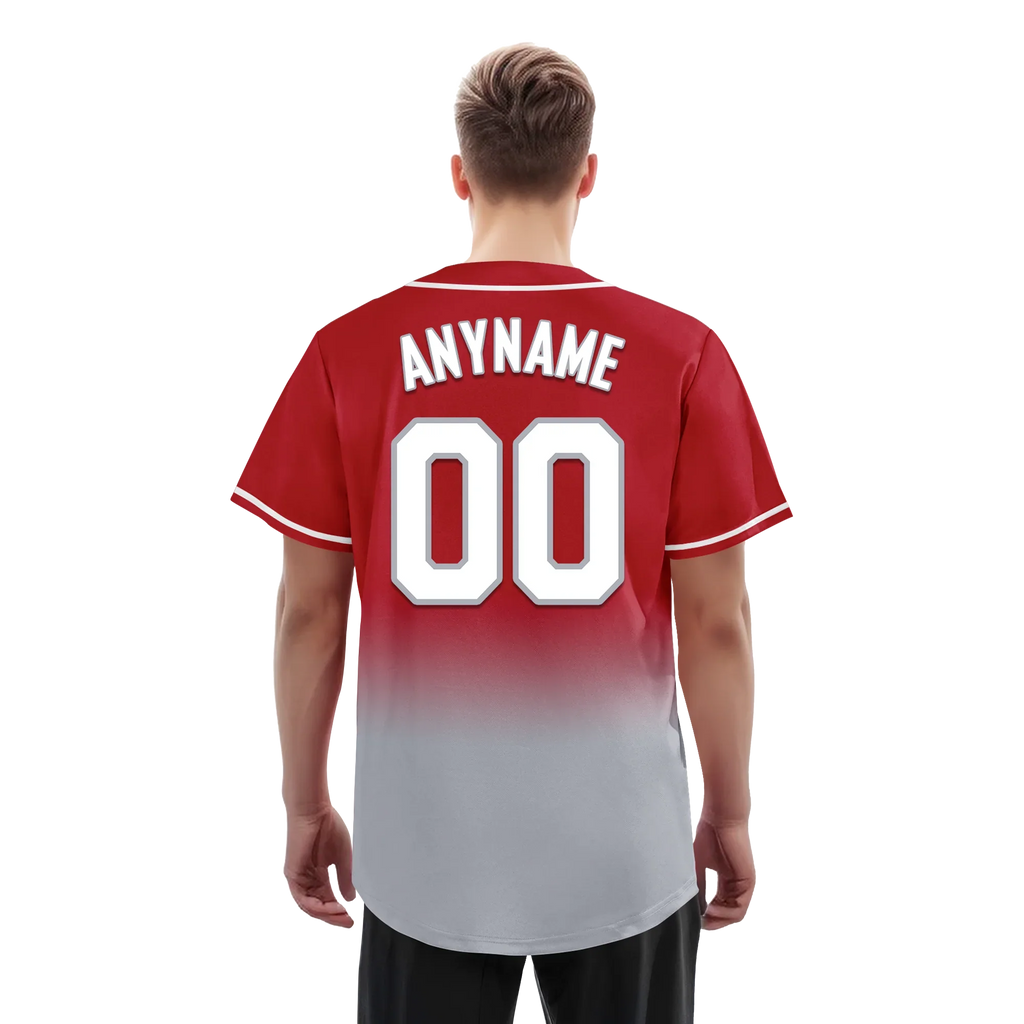 Custom Red Grey Fade Fashion Personalized Authentic Baseball Jersey BSBJ01-D0a70bb - Coolcustomize