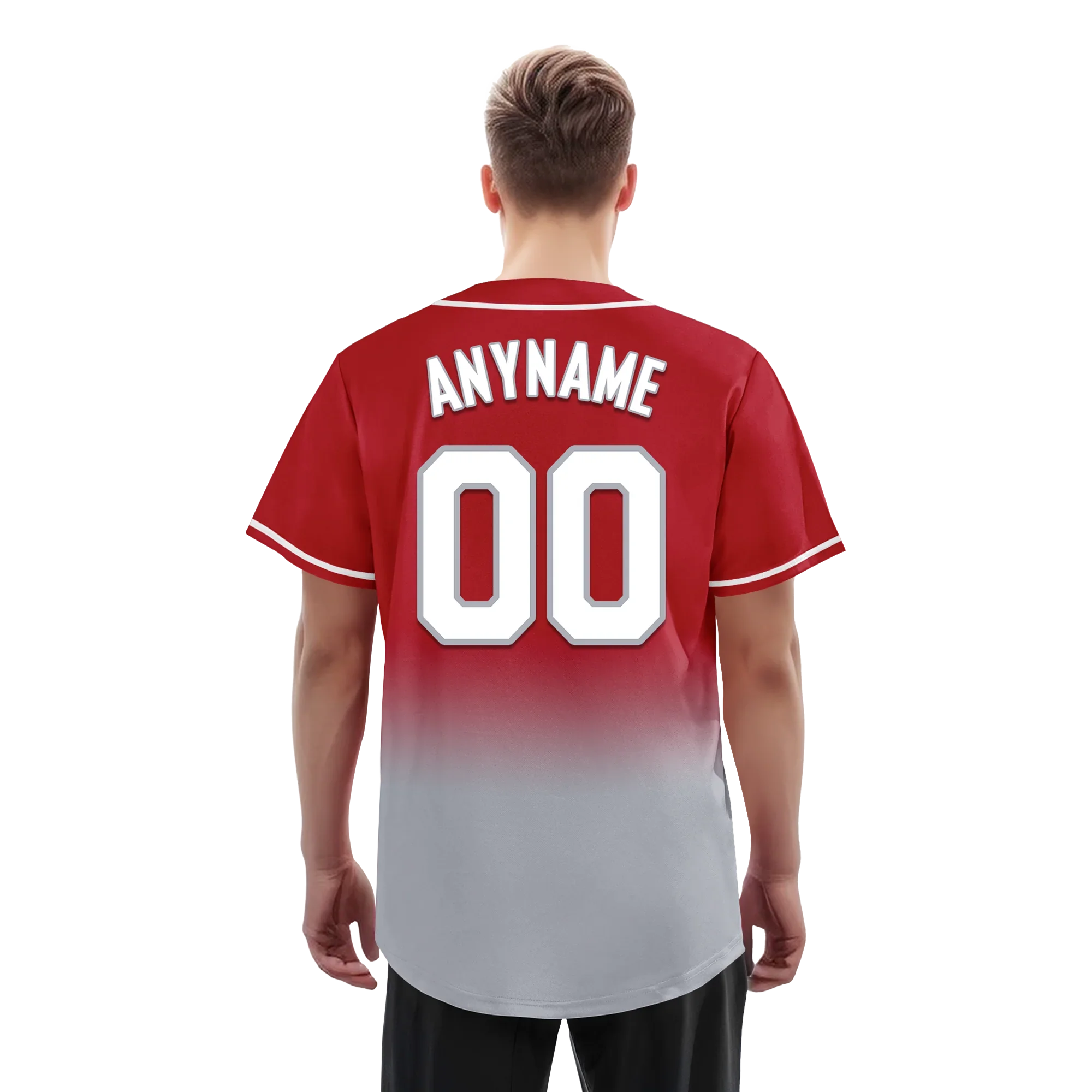 Custom Red Grey Fade Fashion Personalized Authentic Baseball Jersey BSBJ01-D0a70bb - Coolcustomize