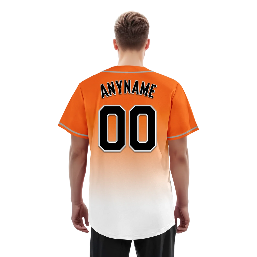 Custom Orange White Fade Fashion Personalized Authentic Baseball Jersey BSBJ01-D0a70dd - Coolcustomize