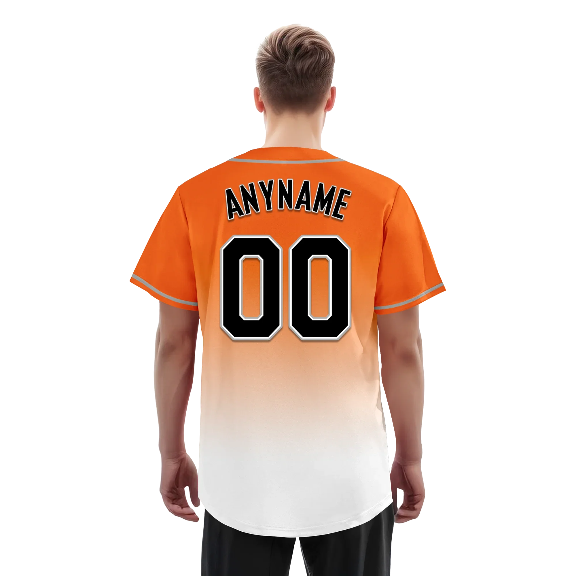 Custom Orange White Fade Fashion Personalized Authentic Baseball Jersey BSBJ01-D0a70dd - Coolcustomize