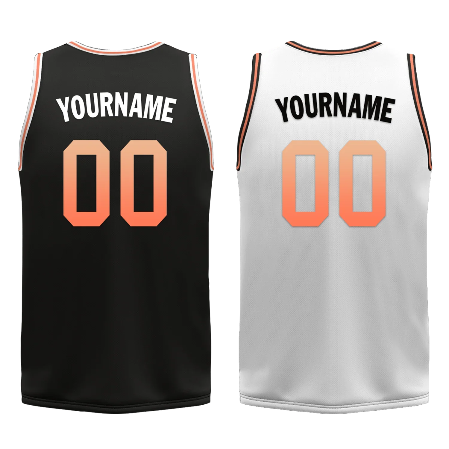 Custom Black White Classic Style Reversible Basketball Uniform Personalized COOLMAX BBJR-D017028 - Coolcustomize