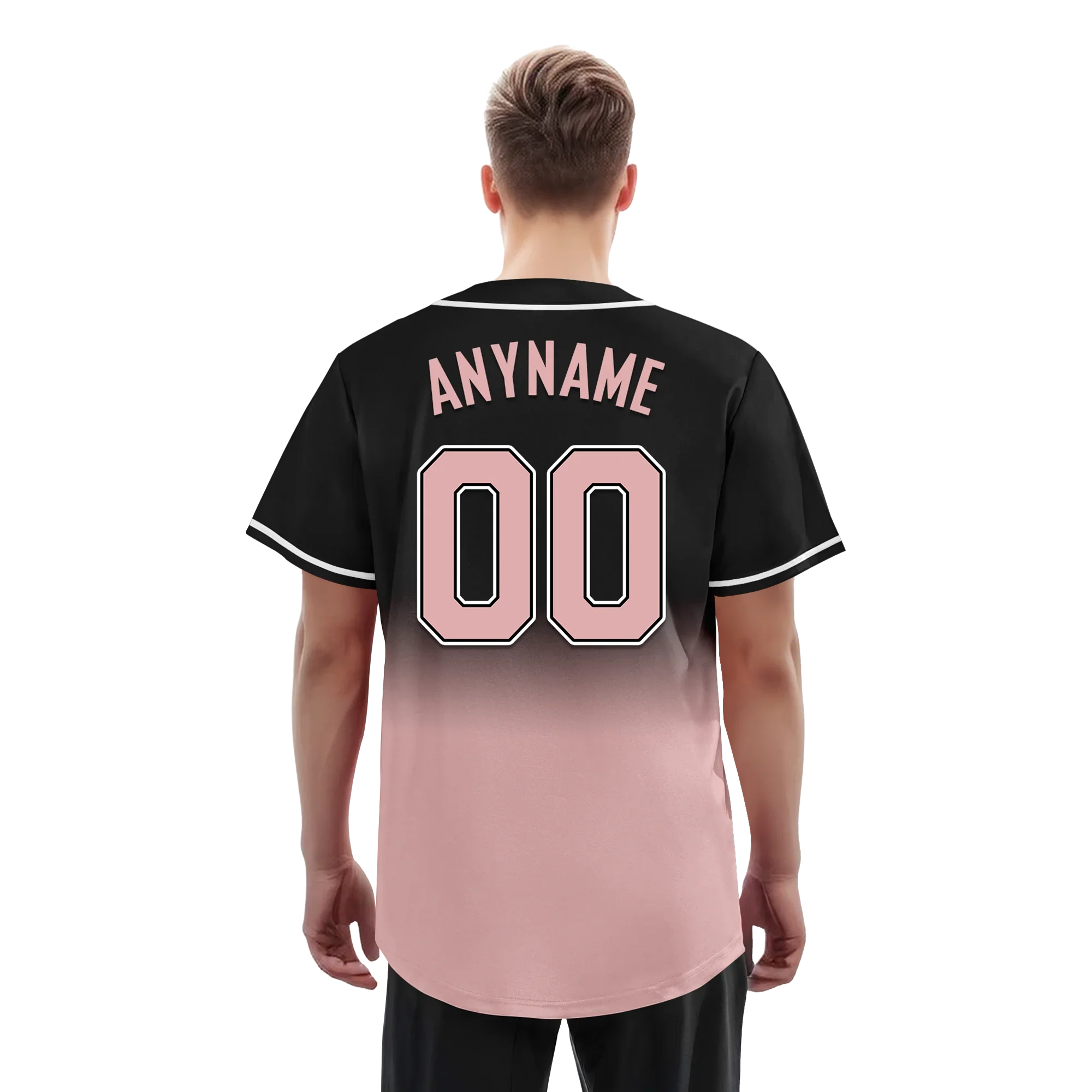 Custom Black Pink Fade Fashion Personalized Authentic Baseball Jersey BSBJ01-D0a70d9 - Coolcustomize