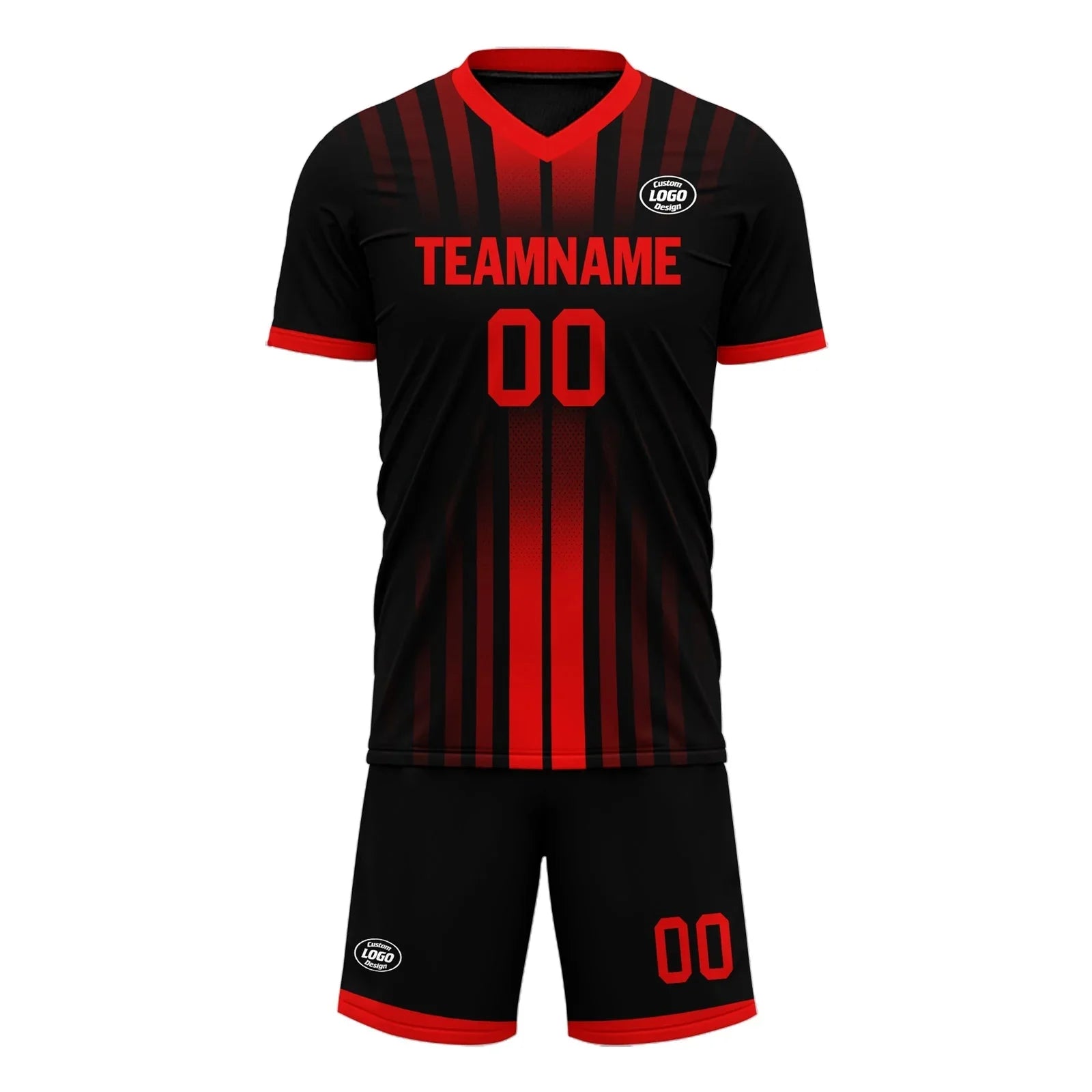 Custom Black Red Soccer Sets Jersey Personalized SCJ101-D020131-2 - Coolcustomize